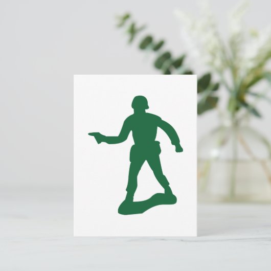 Man Groen Leger Briefkaart (Staand voorkant)