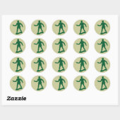 Man Groen Leger Ronde Sticker (Vel)