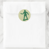 Man Groen Leger Ronde Sticker (Tas)