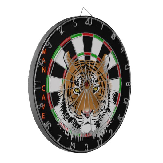 Man grot met tijger dartbord (Voorkant Links)
