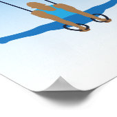 Man Gymnast op Steady Rings geïllustreerd Poster (Hoek)