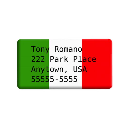 Man Handsome Italy Address Label Sjabloon (Voorkant)