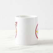 Man Helium Atom Geek Funny Logo Koffiemok (Center)