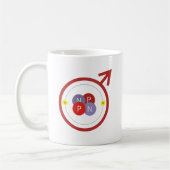 Man Helium Atom Geek Funny Logo Koffiemok (Links)
