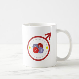 Man Helium Atom Geek Funny Logo Koffiemok