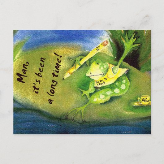 MAN HET IS EEN LANGE TIJD LEAP JAAR GEWEEST BRIEFKAART (Voorkant)