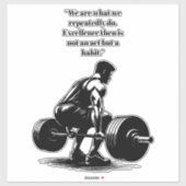 man het opheffen gewichten lichaamsbouwer kunstill sticker (Vel)