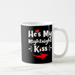 Man Hij Is Mijn Middernacht Kus Gelukkig Nieuwjaar Koffiemok