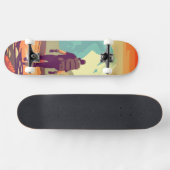 Man Hiking Mountain Valley Adventure Skateboard (Horizontaal)