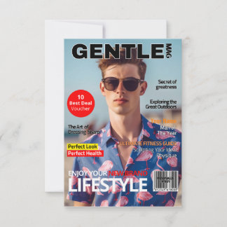 Man Hoesje Magazine Personaliseer ontwerp Kaart