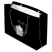 Man Holding Horse Dark Gift Bag Groot Cadeauzakje (Achterkant Gekanteld)