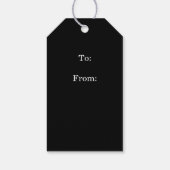 Man Holding Horse Dark Gift Label Cadeaulabel (Achterkant)