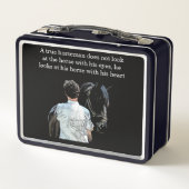 Man Holding Horse Dark Lunch Box (Achterkant)