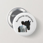 Man Holding Paard Lichte Pin Button (Voorkant /achterkant)