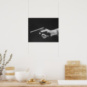 Man Holding Pistool Poster (Keuken)