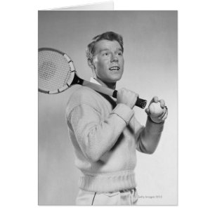 Man Holding Tennis Racket