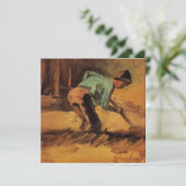 Man houdt op met stok, pade van Vincent van Gogh (Staand voorkant)