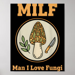 Man houdt van schimmels nationaal paddenstoelen fo poster
