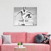 Man Hurdling Canvas Afdruk (Insitu (Woonkamer))