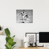 Man Hurdling Poster (Thuiskantoor)