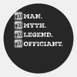 Man Huwelijks Ambtenaar Huwelijk Ambtenaar de Man Ronde Sticker