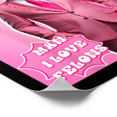 Man I Love Felons Funny Pink Trump 2024 voor Presi Poster (Hoek)