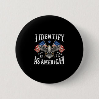 Man identificeert zich als een Amerikaanse vlag pa Ronde Button 5,7 Cm