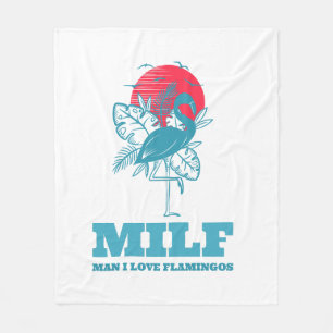 Man Ik Hou Van Flamingo's Fleece Deken