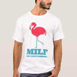 Man Ik hou van flamingos T-shirt