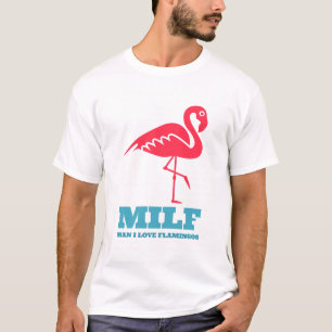 Man Ik hou van flamingos T-shirt