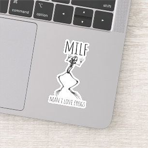 Man Ik hou van kikkers Sticker