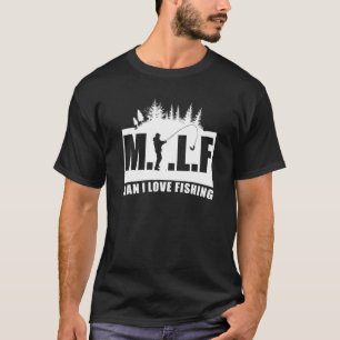 Man Ik hou van vissen Visser Vissende mannen vrouw T-shirt