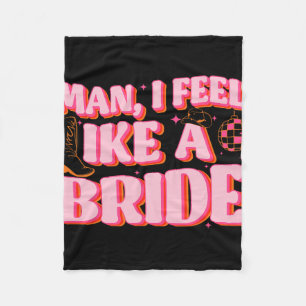 Man ik voel me als een bruid Cowgirl hoed laarzen Fleece Deken