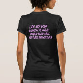 Man Ik voel me als een vrouw single release TShirt (Achterkant)