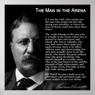 MAN in ARENA Speech Poster