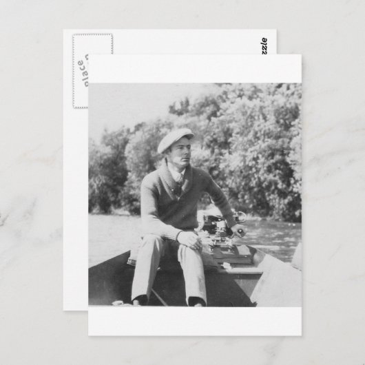 Man in Boat Briefkaart (Voorkant / Achterkant)