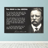 Man in de Arena Speech - Teddy Roosevelt 1910 Canvas Afdruk (Insitu (Houten vloer))