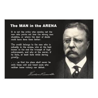 Man in de Arena Speech - Teddy Roosevelt 1910 Foto Afdruk