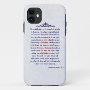 Man in de Arena Teddy Roosevelt Het krediet hoort iPhone 11 Hoesje