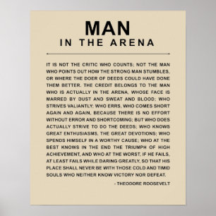 Man in de arena - veel gewend poster