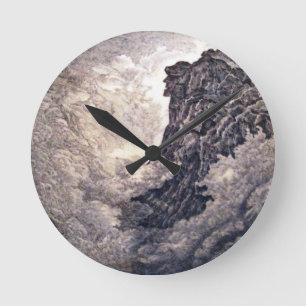 Man in de bergen New Hampshire Clock Ronde Klok