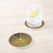 Man in de doolhof zandsteen onderzetter (Zijkant)