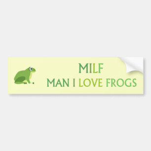man in de liefde kikkers bumpersticker
