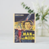 Man in de maan briefkaart (Staand voorkant)
