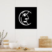 Man in de maan poster (Keuken)