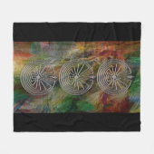 MAN IN DE MAZE zilver + uw achtergrond Fleece Deken (Voorkant (Horizontaal))