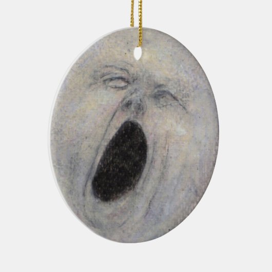 Man in de moonkeramiek keramisch ornament (Rechts)