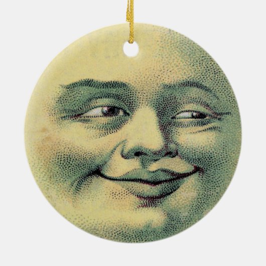 Man in de moonversiering keramisch ornament (Achterkant)