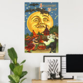 Man in de zwarte motorkap poster (Thuiskantoor)