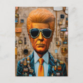 Man in een vervallen samenleving briefkaart (Voorkant)